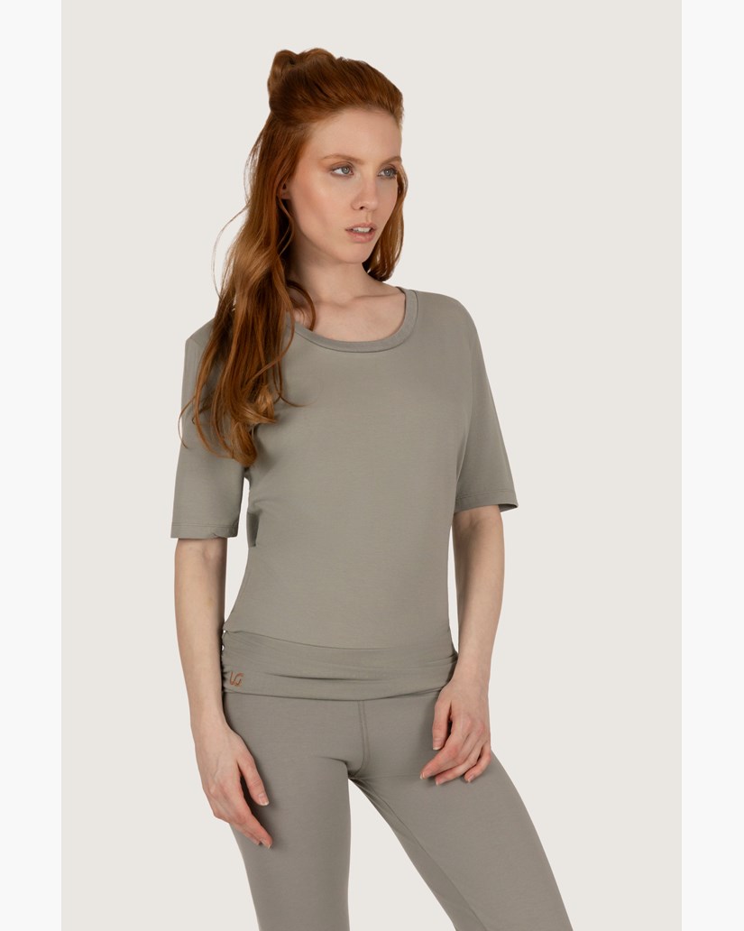 Yogatopp Kami Tee, Smokey Quartz - Urban Goddess