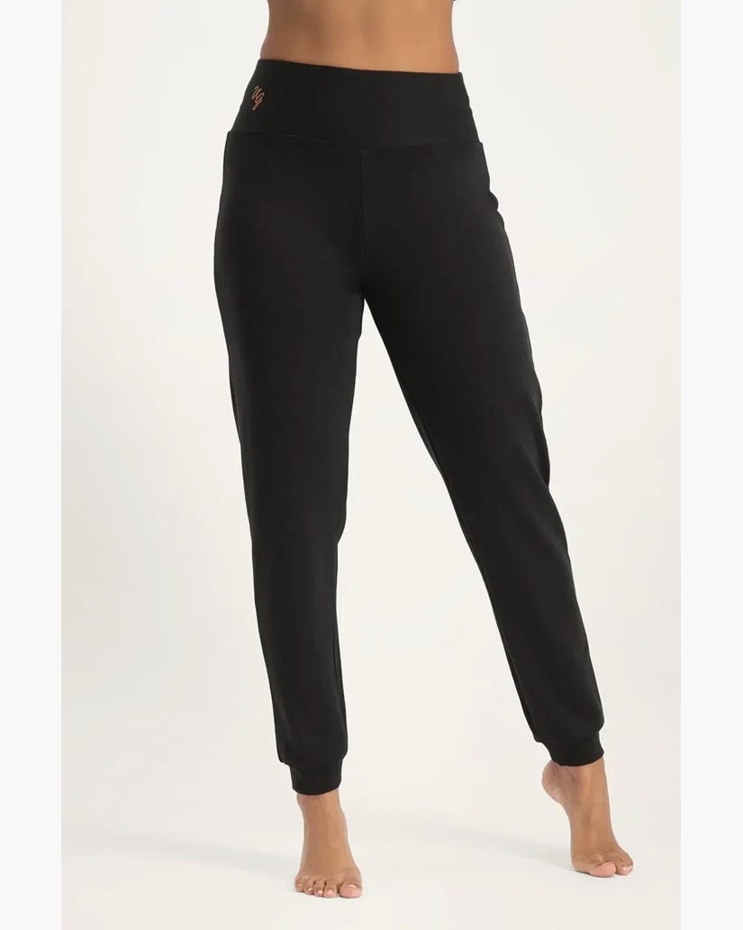 Yogabyxor Ojas Yoga Bamboo Summer Pants, Onyx Black - Urban Goddess