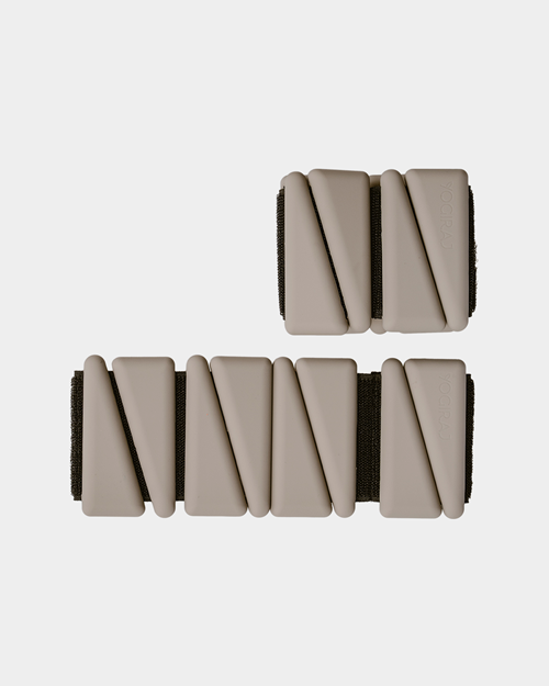 Ankle-/wrist weights kit, 0,9 kg, Hazel taupe - Yogiraj