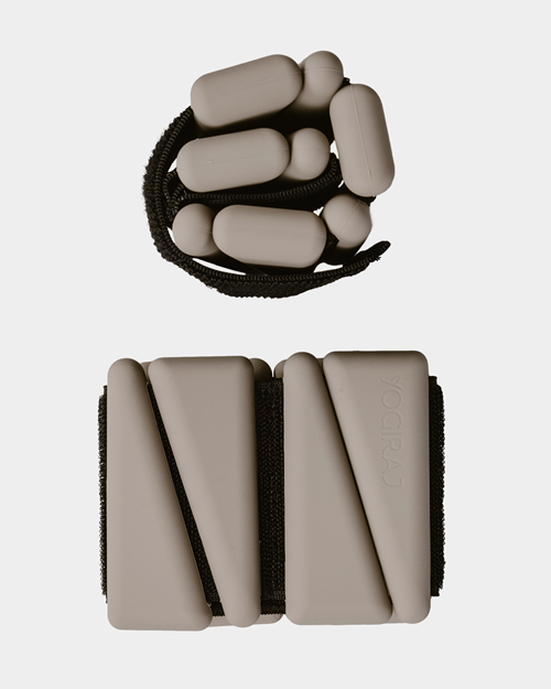 Ankle-/wrist weights kit, 0,9 kg, Hazel taupe - Yogiraj