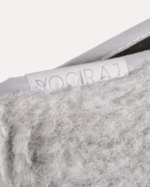 Kidney warmer wool, Silver grey - Yogiraj