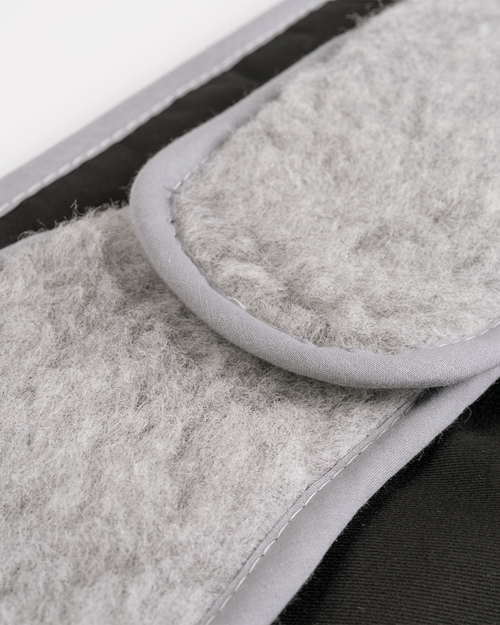 Kidney warmer wool, Silver grey - Yogiraj