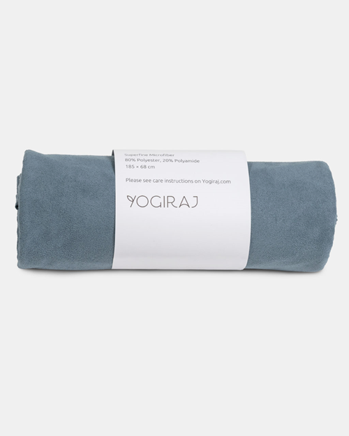 Yoga Mat Towel Practice towel, Storm blue - Yogiraj
