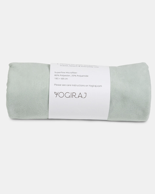 Matthandduk Yoga Practice towel, Sage green - Yogiraj