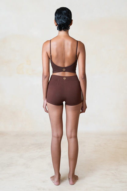 Yogatopp Ylva Bamboo Bralette, Chestnut - Studio K