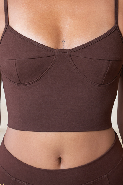 Yogatopp Ylva Bamboo Bralette, Chestnut - Studio K