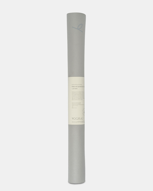 Yoga mat Natural practice travel mat long, Misty greige - Yogiraj