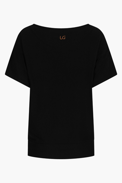 Yogatopp Budhi Short Sleeve Top, Onyx Black - Urban Goddess