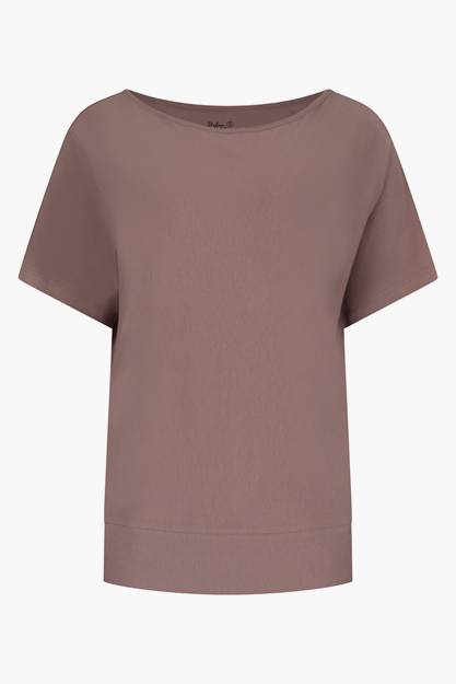 Yogatopp Budhi Short Sleeve Top, Fireclay - Urban Goddess