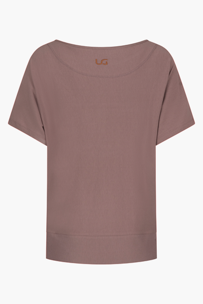 Yogatopp Budhi Short Sleeve Top, Fireclay - Urban Goddess