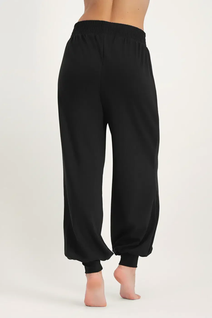 Yogabyxor Jaya Yoga Summer Harem Pants, Onyx Black - Urban Goddess