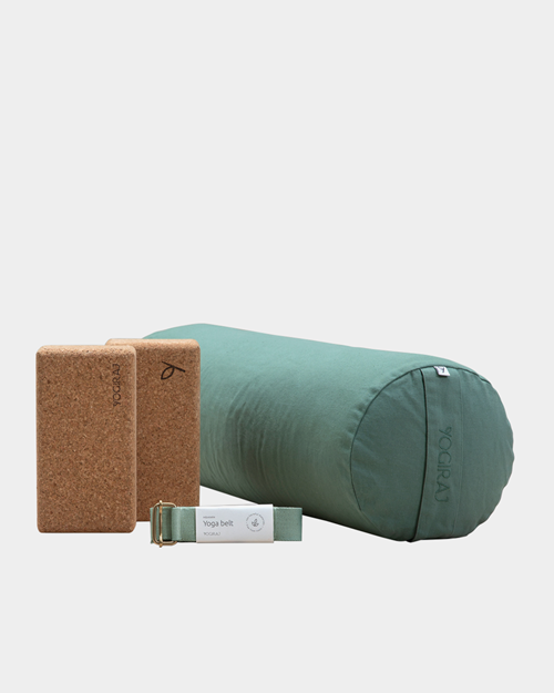 Yoga Kit Essential Props kit, Moss Green - Yogiraj