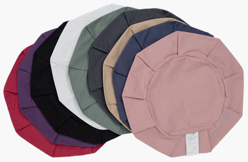 Outer case meditation cushion, round, Raspberry red - Yogiraj