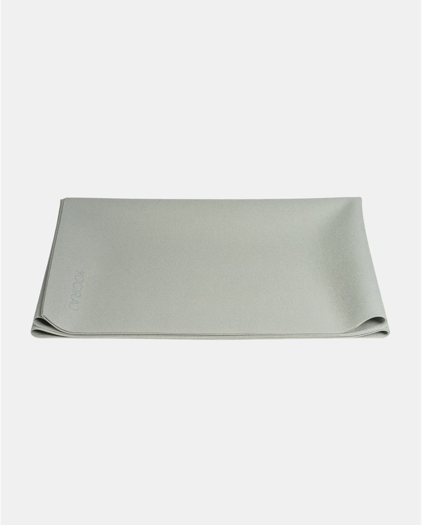 Yogamatta Natural practice travel mat, Misty greige - Yogiraj