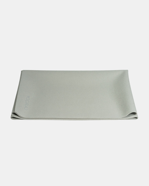 Yoga mat Natural practice travel mat, Misty greige - Yogiraj