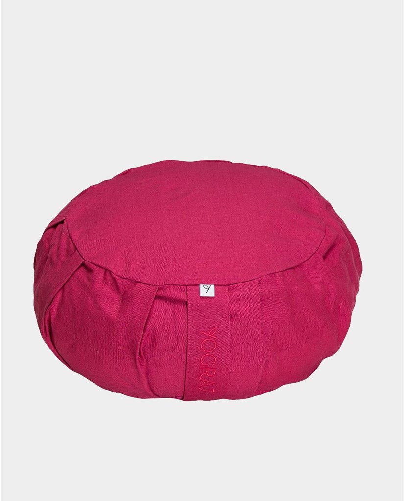 Ytterfodral meditation cushion, round, Raspberry red - Yogiraj