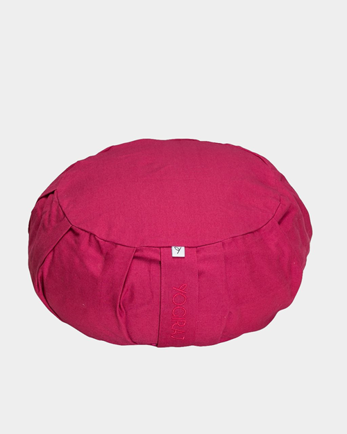 Outer case meditation cushion, round, Raspberry red - Yogiraj