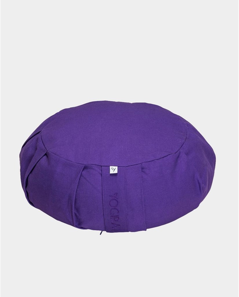 Outer case meditation cushion, round, Purple - Yogiraj