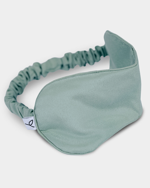 Silk eye mask lavender, Moss green - Yogiraj