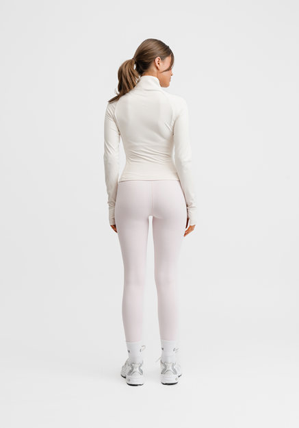 Butter Soft Zip Cardigan Cream White - Träningsjacka Dam | Drop of Mindfulness