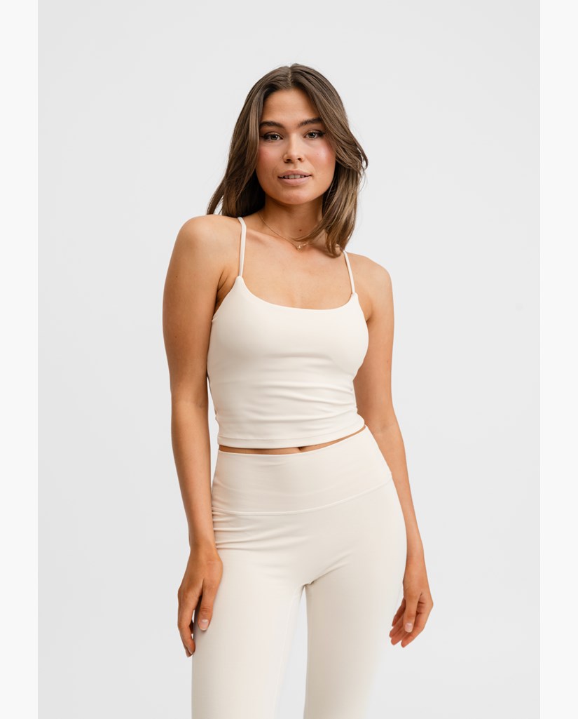 Butter Soft Singlet Cream White - Träningslinne Dam | Drop of Mindfulness