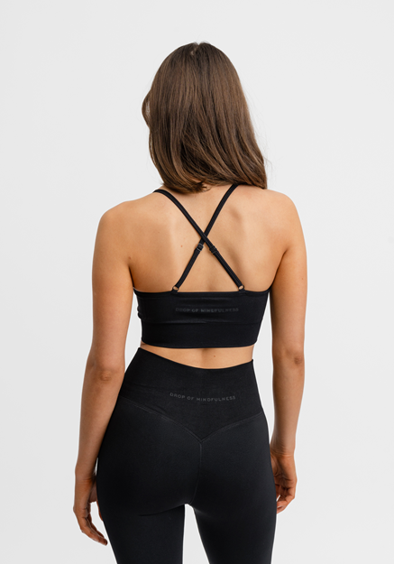 Signature Seamless Sports Bra Black - Sport-BH Dam | Drop of Mindfulness