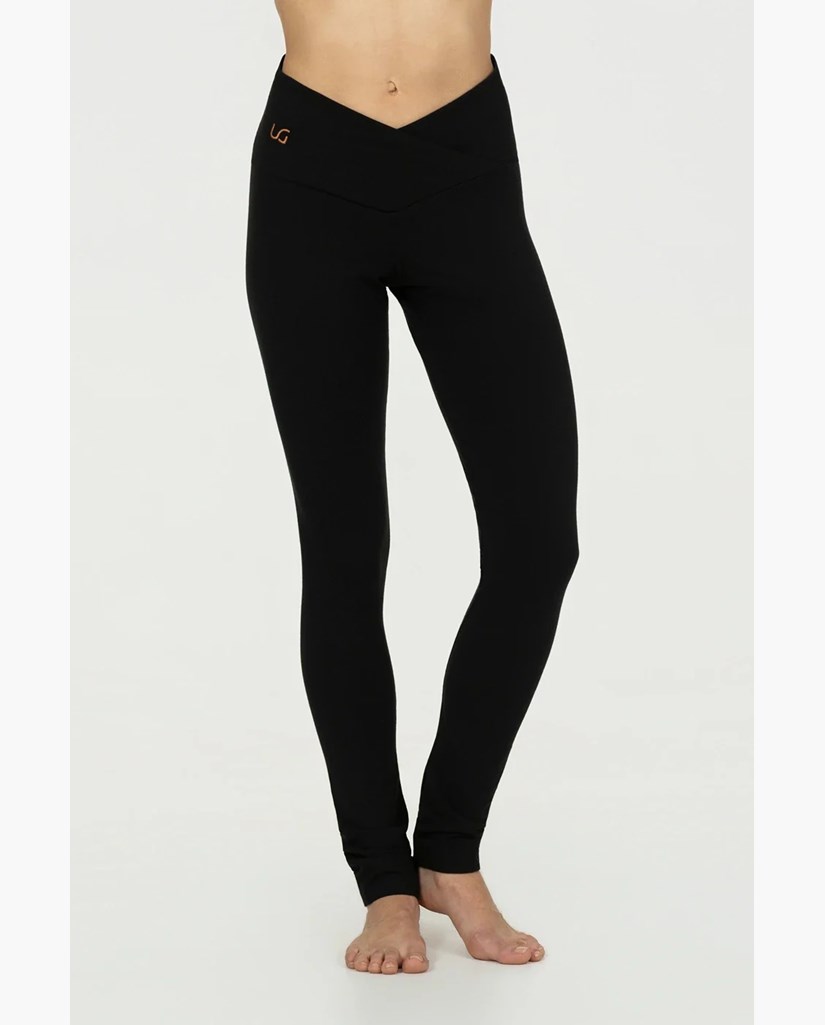 Yogabyxor Sati High Waist Yoga Leggings, Onyx Black - Urban Goddess