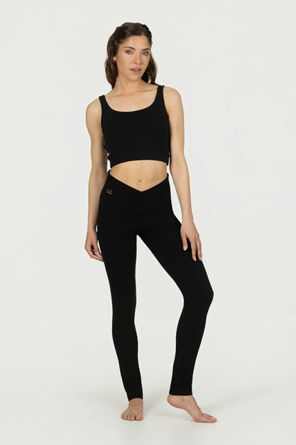 Yogabyxor Sati High Waist Yoga Leggings, Onyx Black - Urban Goddess