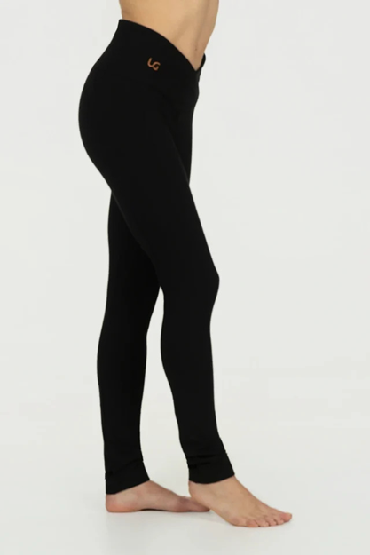 Yogabyxor Sati High Waist Yoga Leggings, Onyx Black - Urban Goddess