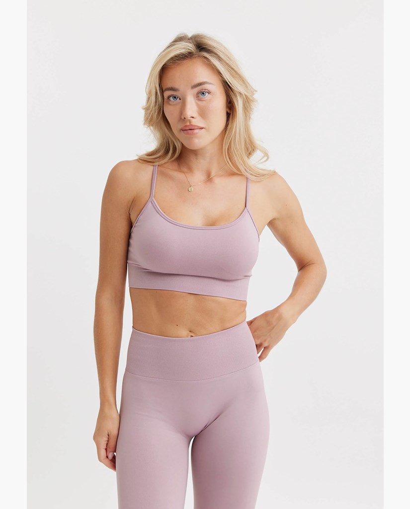 Signature Seamless Sports Bra Luxe Purple - Sport-BH Dam | Drop of Mindfulness