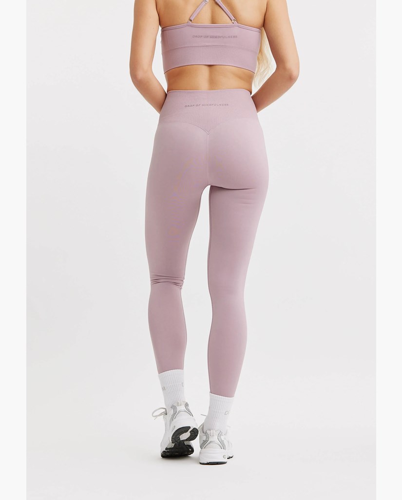 Signature Seamless Tights Luxe Purple - Träningstights Dam | Drop of Mindfulness