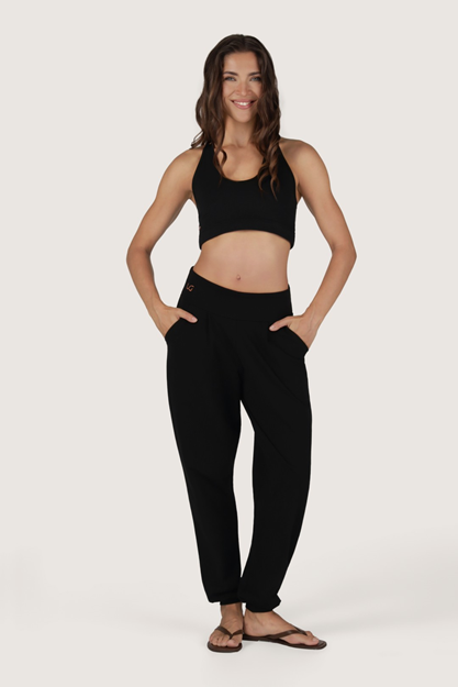 Kaya Pants - Harembyxor för Yoga Dam, Onyx Black | Urban Goddess