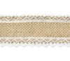 Jutevävs band med spets  5 cm x 5 m