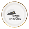 Papperstallrikar studentmössa 23 cm,  8-pack