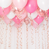 Takballonger Rosa, vit, roséguld, 32 delar