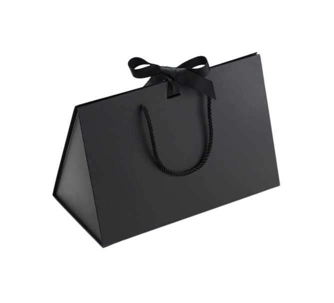 Presentbox/väska med band Svart 37 x 17 x 22,5 cm