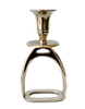 Candleholder Stirrup Brass Raw Nickle