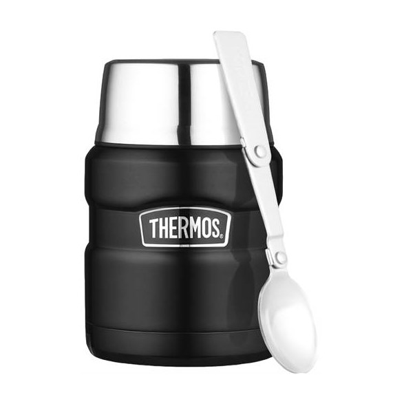 Thermos Stålmattermos King 470Ml  Matt Svart