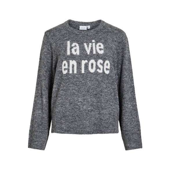 Vimelie O-Neck L/S Detail Knit Top/R