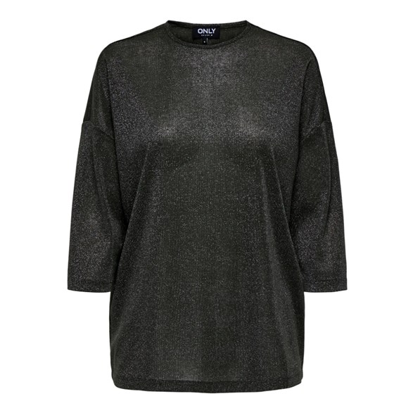 Onlsilvery Glamour Lurex 3/4 Top Jrs