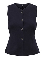 Onlibi Button Sl Vest Cc Knt