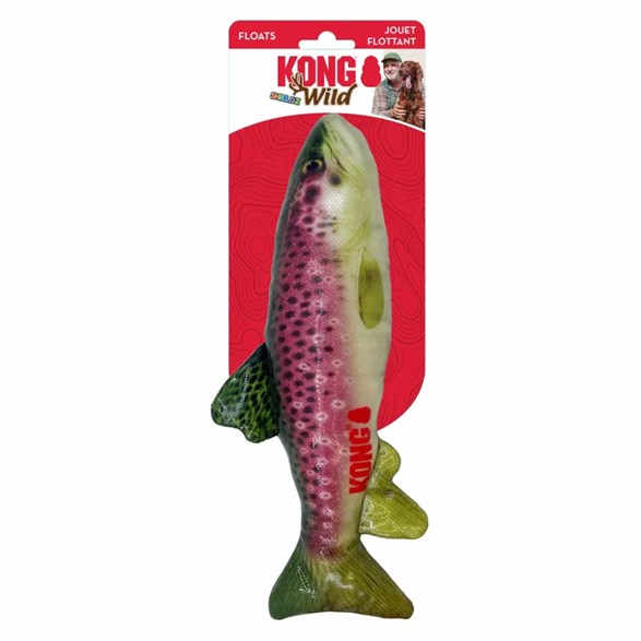 Hundleksak Kong Wild Shieldz Trout M 28X7,5X5cm