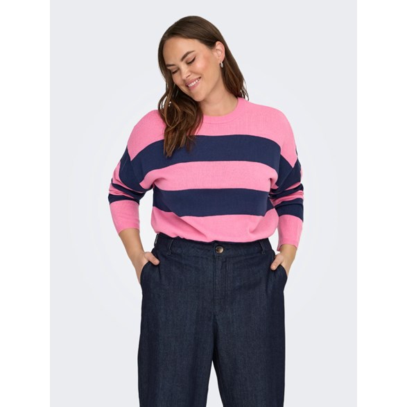 Carderry Ls Stripe O-Neck Knit