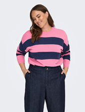 Carderry Ls Stripe O-Neck Knit