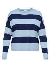 Carderry Ls Stripe O-Neck Knit