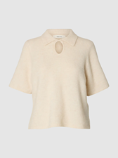 Slfsia Ras 2/4 Knit Key Hole Collar Neck