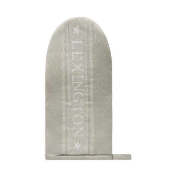 Icons Org Cotton Jacquard Star Mitten Sage Green/White