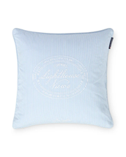 Striped Organic Cotton Pillow Cover 50X50 Blue/White