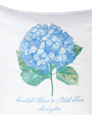 Floral Embroided Linen/Cotton Pillow Cover 50X50 White/Green/Blue