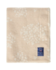 Floral Jacquard Recycled Wool Throw 130X170 Beige/White